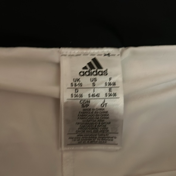 Adidas Climalite Skort Athletic Skirt White Black Trim - Picture 3 of 6